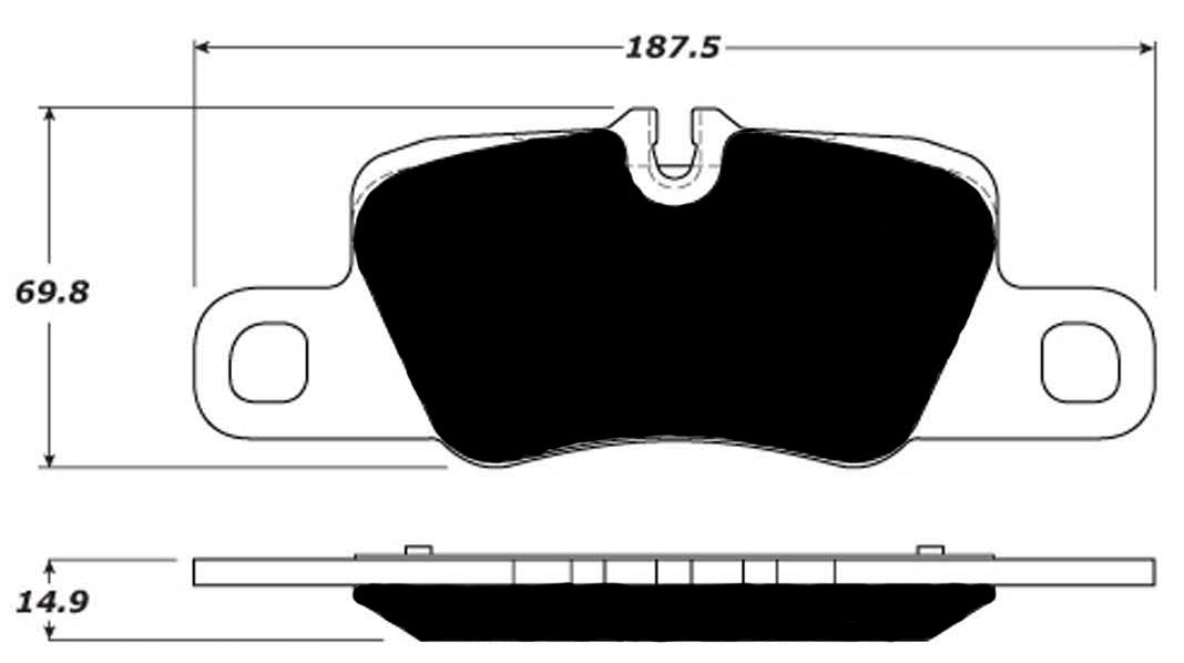 Porterfield Brake Pads for 2012 PORSCHE PANAMERA Turbo w/Iron Discs