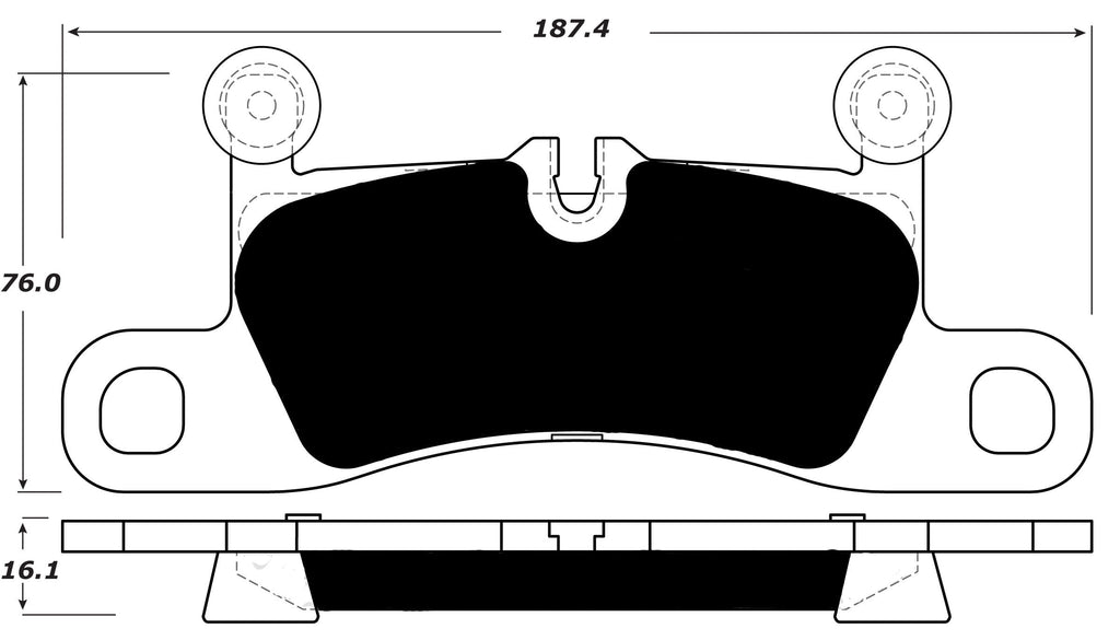 Porterfield Brake Pads for 2014 PORSCHE CAYENNE w/360mm Front Rotor
