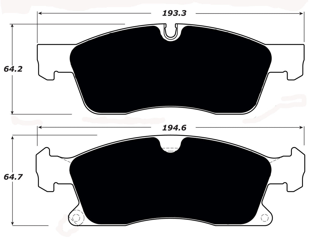 Porterfield Brake Pads for 2012 JEEP GRAND CHEROKEE - w/ 330mm Front Disc