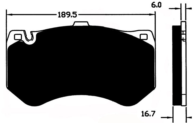 Porterfield Brake Pads for 2012 MERCEDES-BENZ CLS63 AMG - w/Ceramic Discs