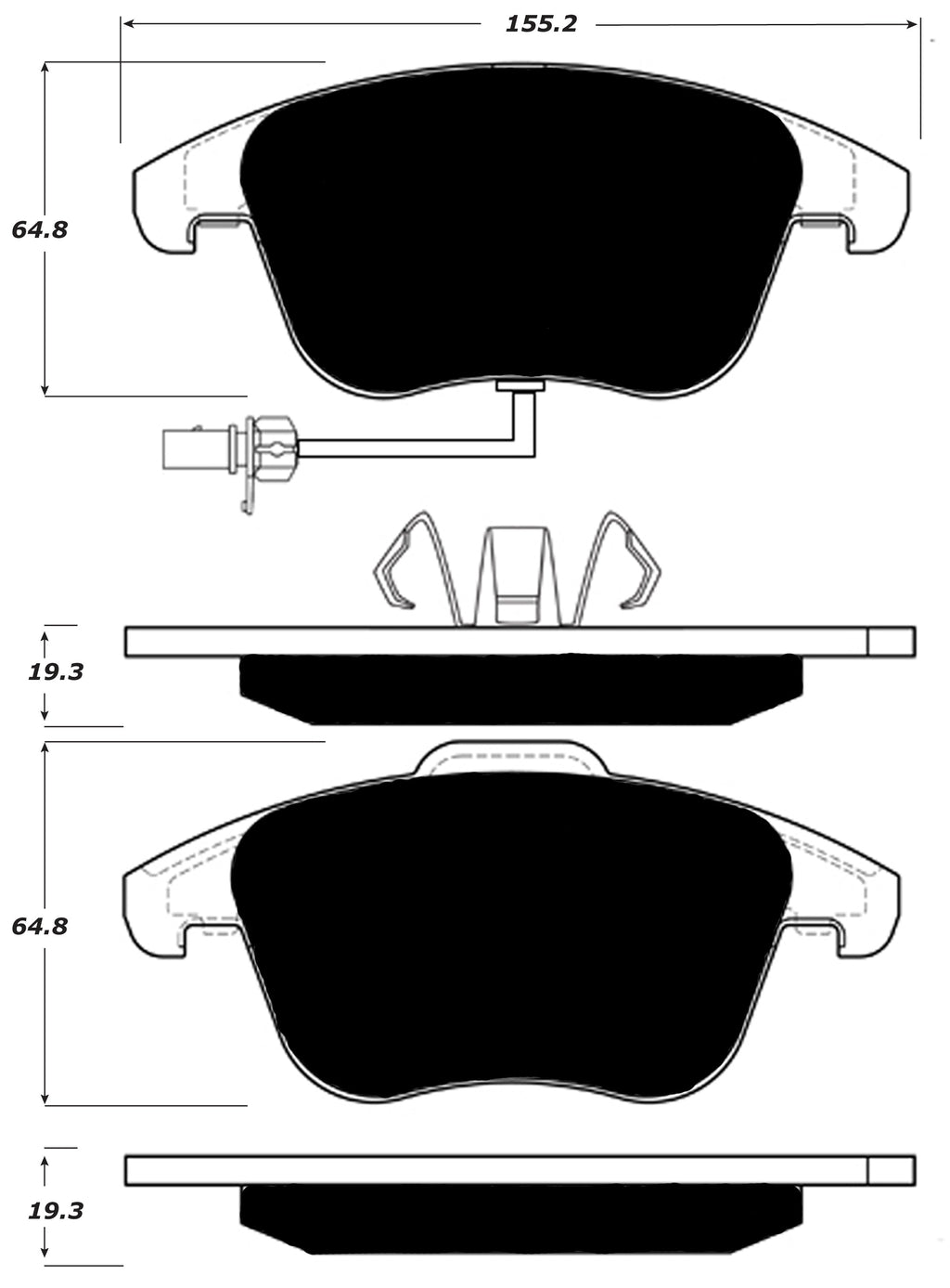Porterfield Brake Pads for 2017 AUDI A5/A5 Quattro - 314mm Front Disc