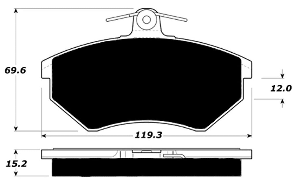 Porterfield Brake Pads for 1993 VOLKSWAGEN JETTA III R/Disc