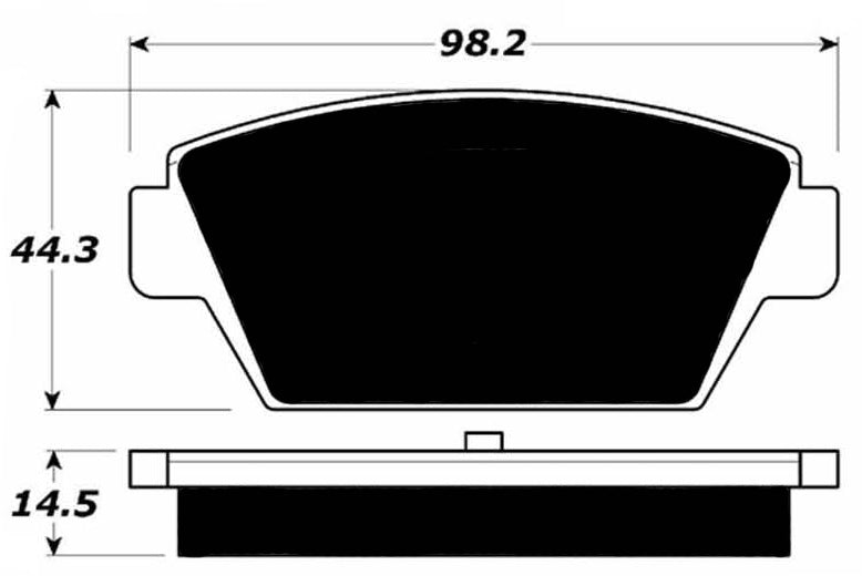 Porterfield Brake Pads for 1994 MITSUBISHI Eclipse 2WD Turbo D22A Model