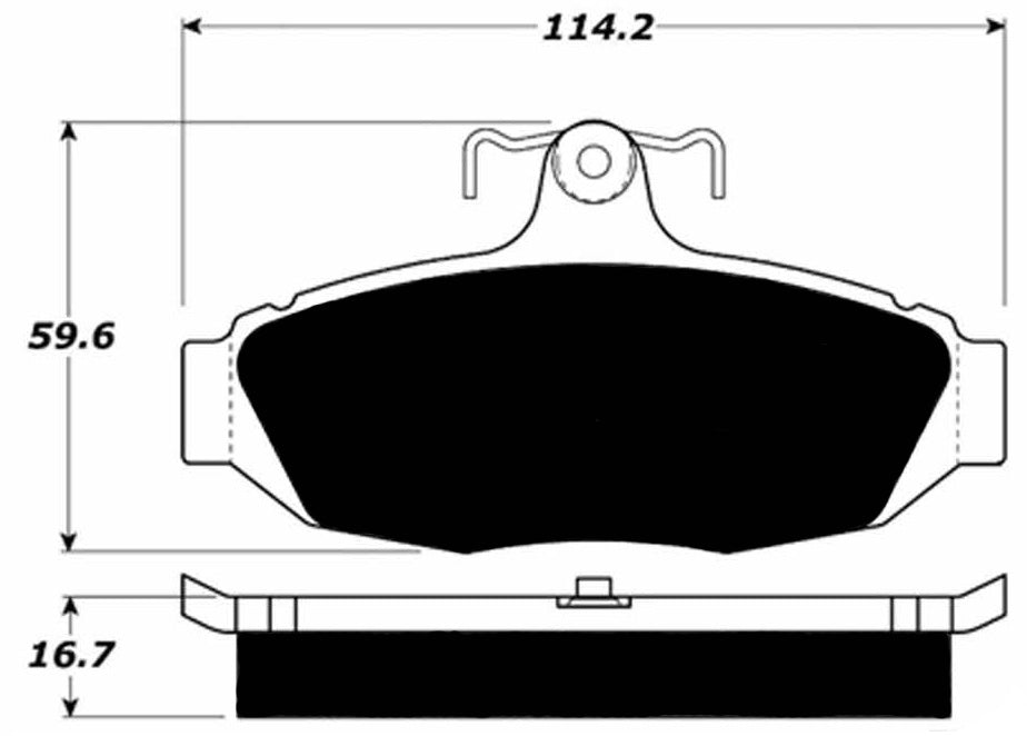 Porterfield Brake Pads for 1991 FORD TAURUS Rear Disc w/steel piston