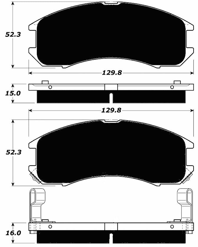 Porterfield Brake Pads for 1989 MAZDA MX-6 GT w/Rear Discs