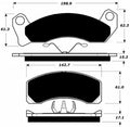 Porterfield Brake Pads for 1989 FORD MUSTANG V8