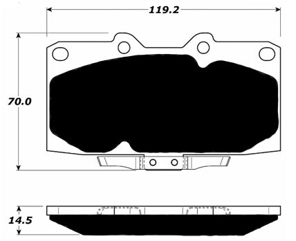 Porterfield Brake Pads for 1996 NISSAN SKYLINE GTS R33 2.5 Turbo