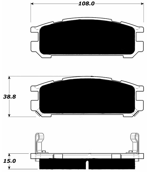 Porterfield Brake Pads for 1999 SUBARU LEGACY WAGON GT