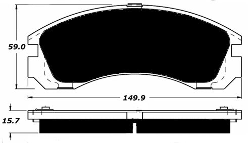 Porterfield Brake Pads for 2003 MITSUBISHI Montero Sport  2WD