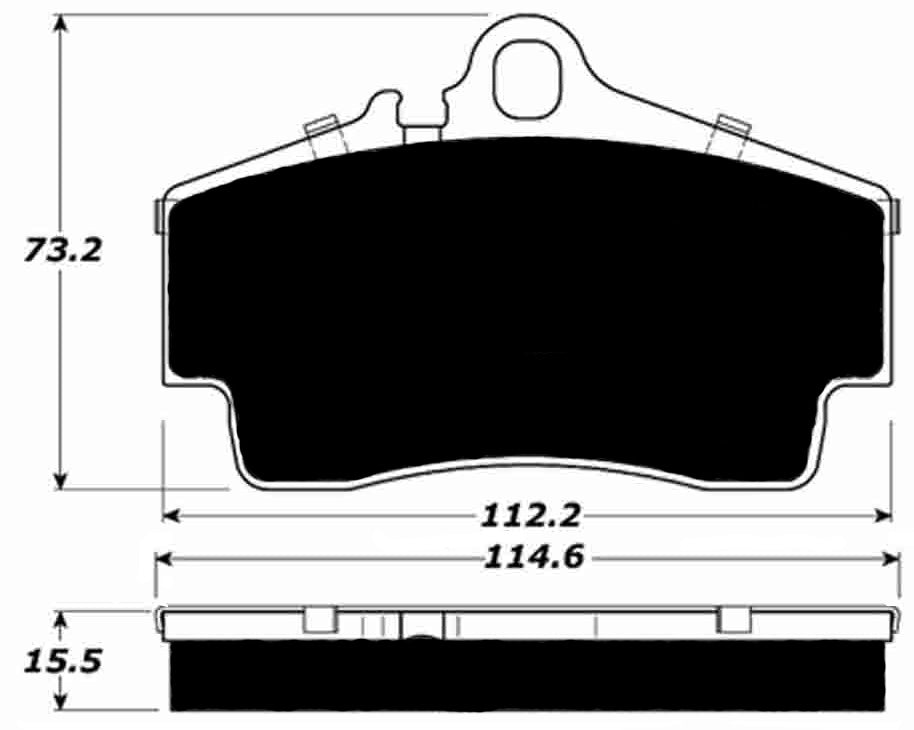 Porterfield Brake Pads for 2001 PORSCHE Boxster