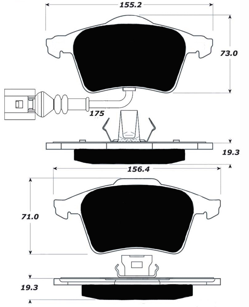 Porterfield Brake Pads for 2009 VOLKSWAGEN CC 3.6L VR6 4-Motion