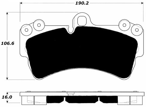 Porterfield Brake Pads for 2008 VOLKSWAGEN TOUAREG 350mm F/Discs