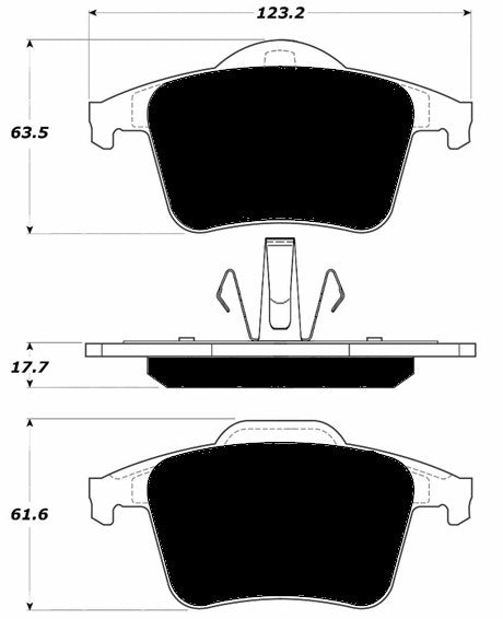 Porterfield Brake Pads for 2008 VOLVO XC90 w/316mm Front Discs