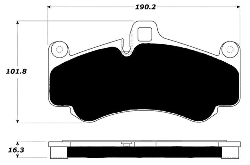 Porterfield Brake Pads for 2011 PORSCHE 911 Turbo w/Iron Discs & Center Lock Wheels