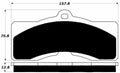 Porterfield Brake Pads for 1980 CHEVROLET CORVETTE Single Pin