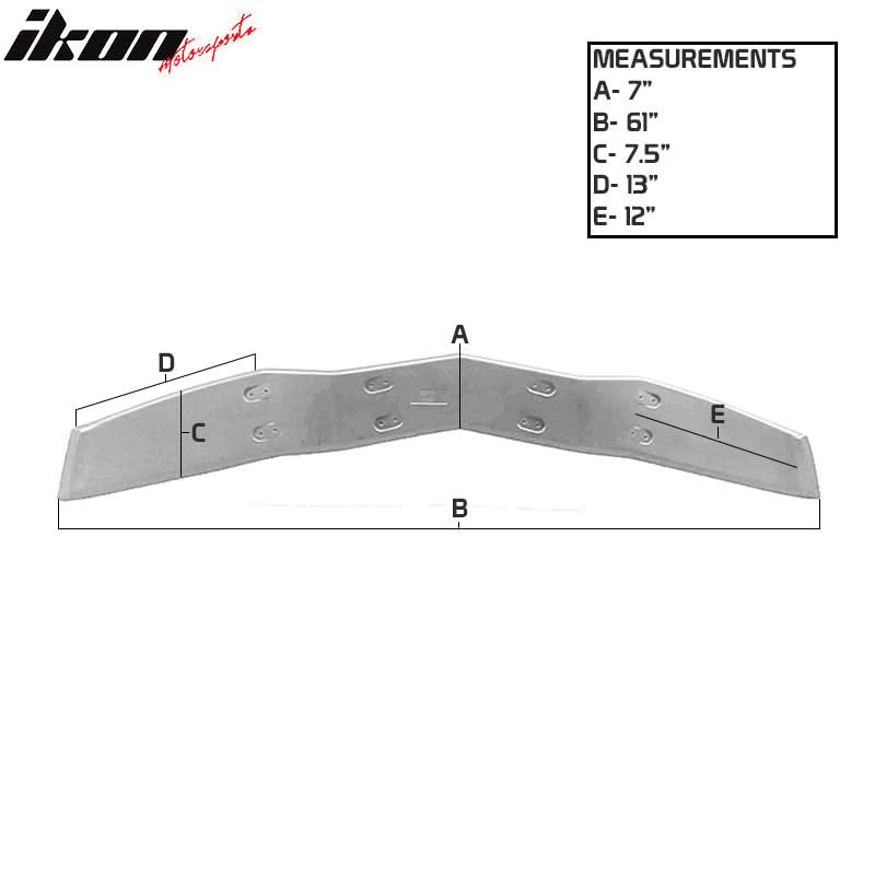 2016-2024 Chevy Camaro Black Rear Side Window Louver Trunk Spoiler ABS