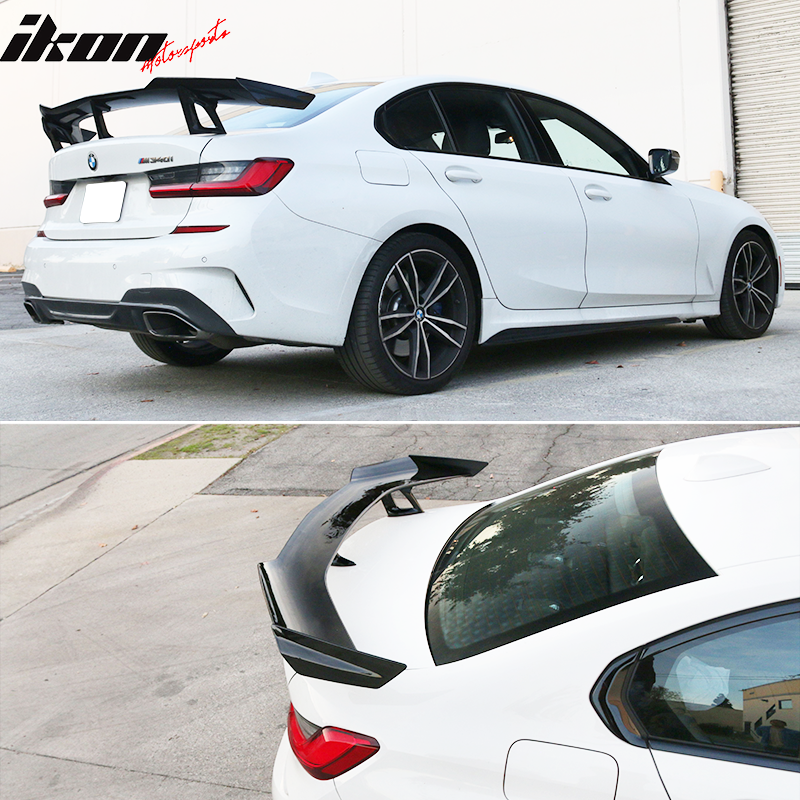 Universal Fitment 3 Post Unpainted Black Rear Spoiler Wing ABS