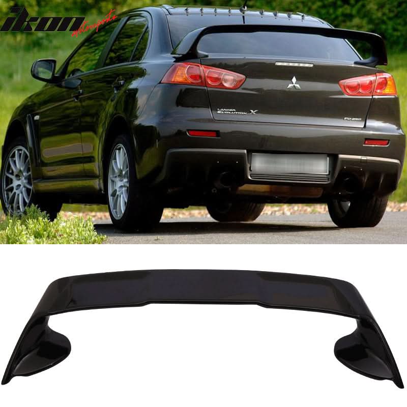 2008-17Â Mitsubishi Lancer 10 EVO X #X42 Tarmac Black Rear Spoiler Wing