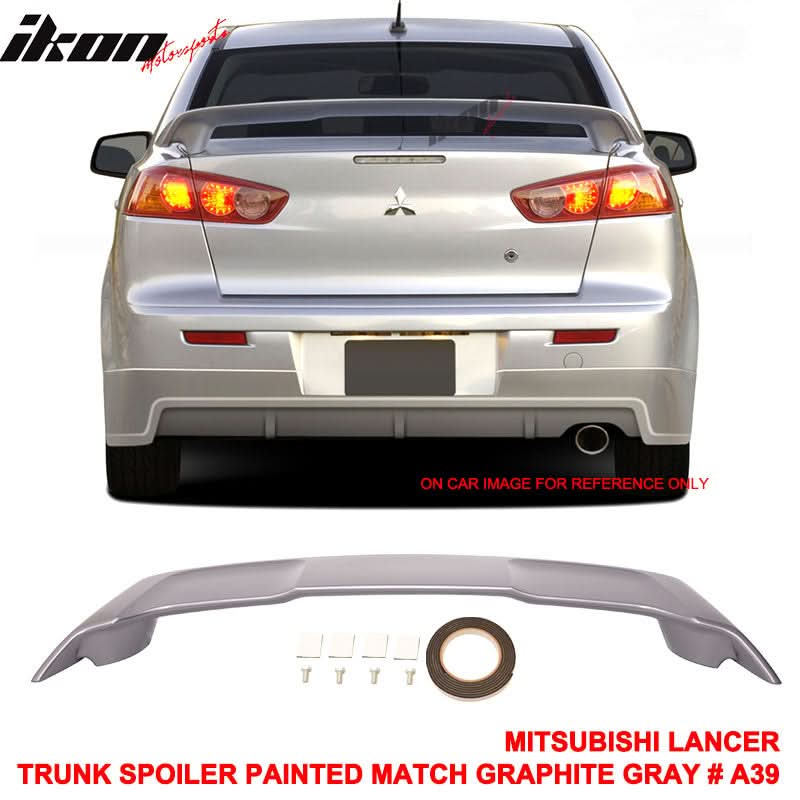 2008-2017 Mitsubishi Lancer Rear Trunk Spoiler Ducktail Wing Lip ABS
