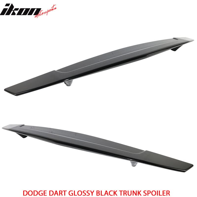 2013-2016 Dodge Dart 2 Post Glossy Black Rear Trunk Spoiler ABS