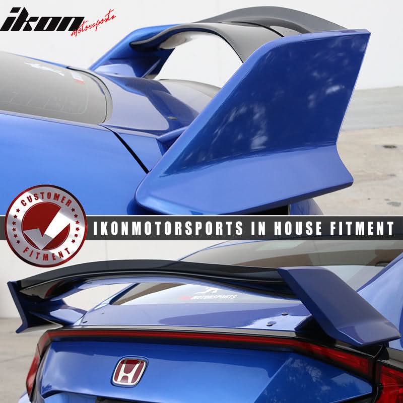 2006-2008 Honda Civic Transparent Smoke Top Gurney Flap Trunk Spoiler