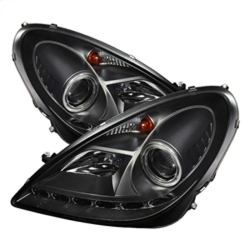 Spyder Mercedes Benz SLK 05-10 Projector Headlights Halogen Model- DRL Blk PRO-YD-MBSLK05-DRL-BK 5032546