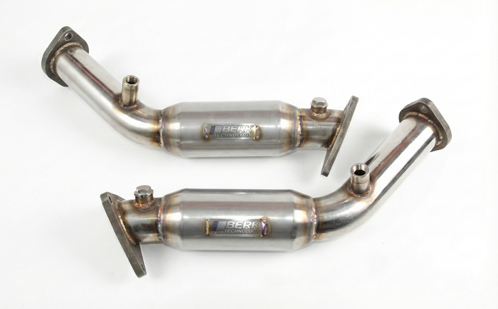 Berk Technology Resonated Test Pipes with CEL Fix for Nissan 370Z 2009-2019, 350Z 2007-2008, Infiniti G37 G35 Q50 Q60 VQ35HR VQ37VHR