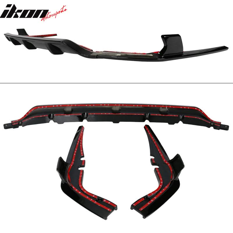 2019-2024 BMW G07 X7 M Sport Gloss Black Rear Bumper Lip Diffuser ABS