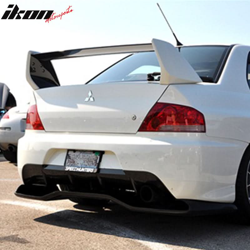 Universal Fitment VTX Style Unpainted Black Rear Bumper Diffuser FRP