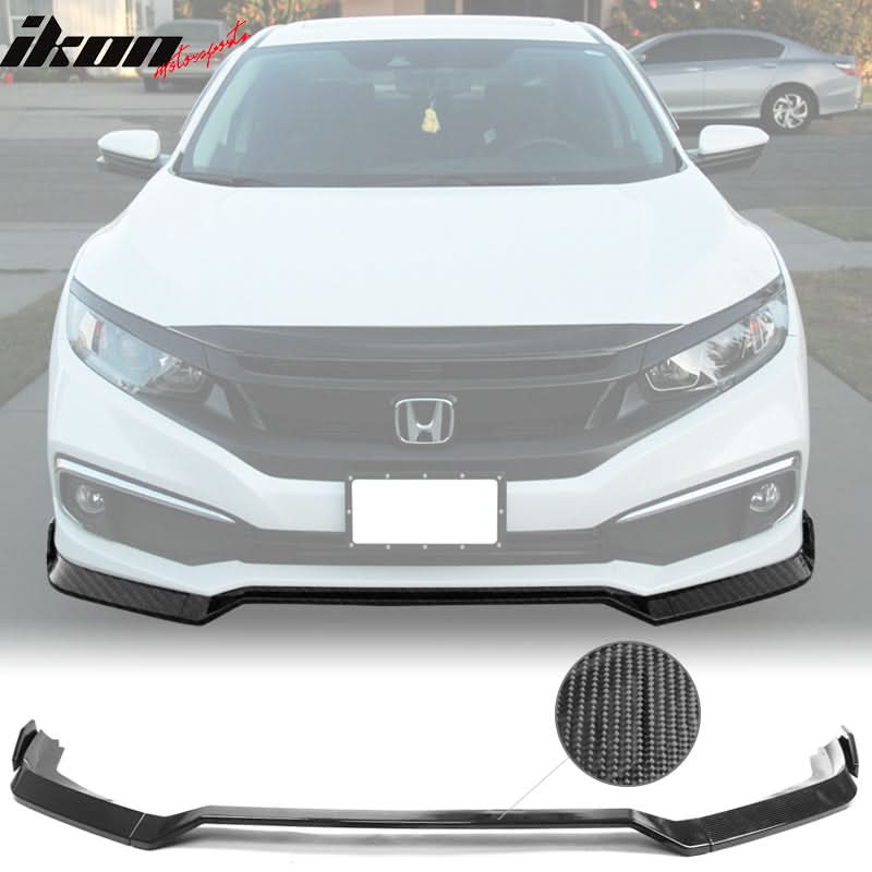 2019-2021 Honda Civic IKON V2 Style Front Bumper Lip Chin Spolier PU
