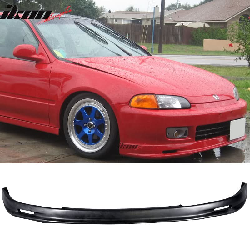 Fits 92-95 Honda Civic EG Mugen Front Bumper Lip + Window Visors