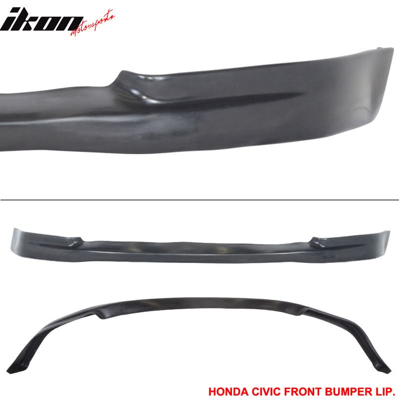 Fits 96-98 Civic 2/CTR Front Bumper Lip + 2PC Rear Bumper Lip Spats