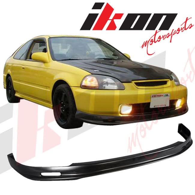 Fits 96-98 Civic Mugen PP Front Bumper Lip + 2PC Rear Bumper Lip Spats