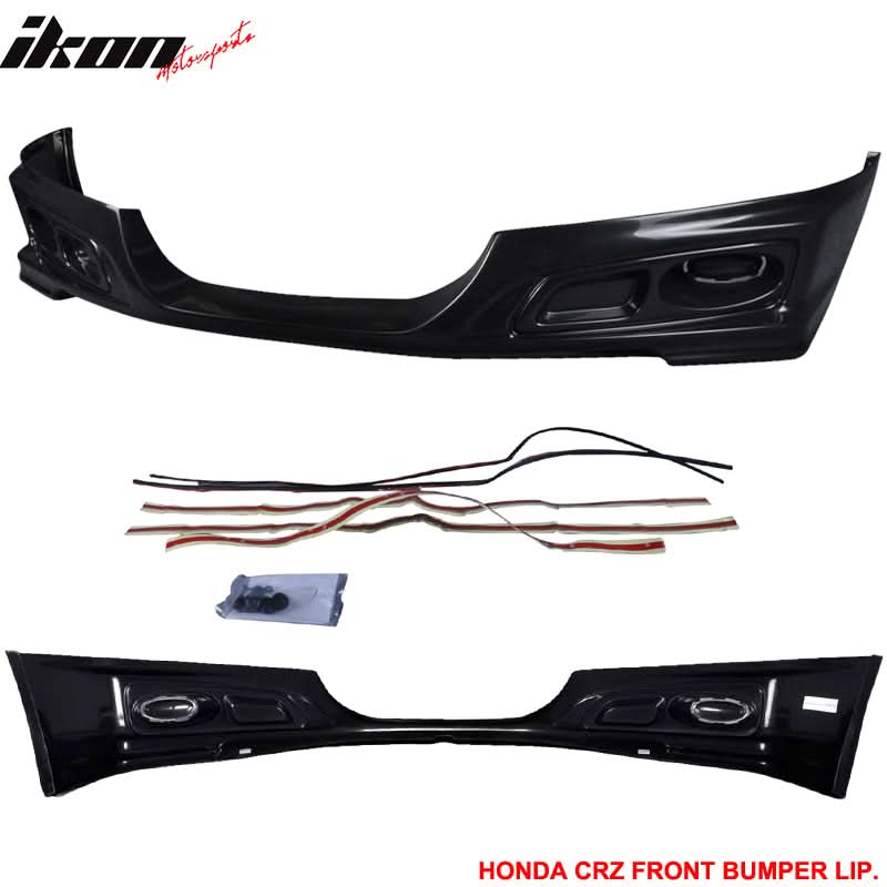 2011-2012 Honda CRZ CR-Z Mugen Front Bumper Lip 2Dr & Fog Covers ABS