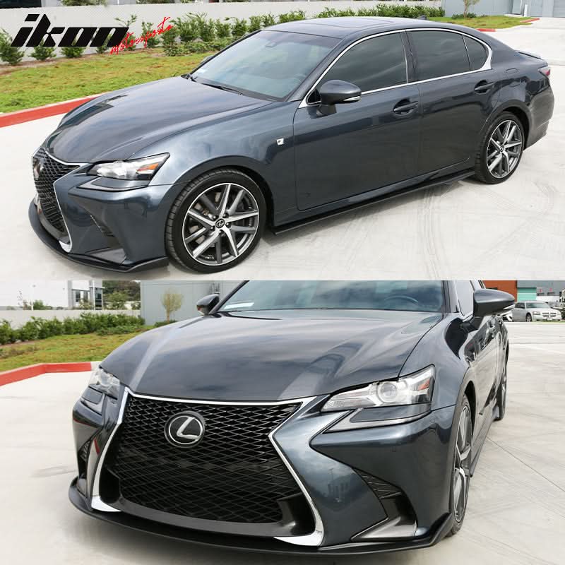 2016-2020 Lexus GS Lexon Style Painted PP Front Bumper Lip Spoiler