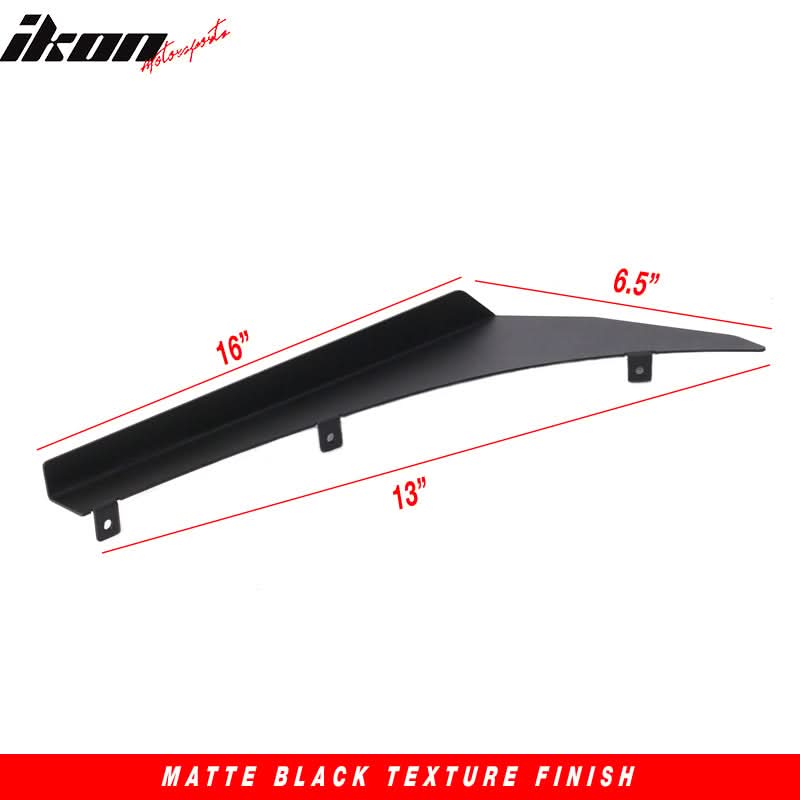Universal 16"x 6.5"x13" Ikon Style Front Bumper Canards Aluminum