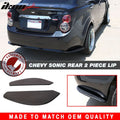 2012-2014 Chevrolet Sonic 4Dr Sedan 2 Piece Rear Bumper Lip Splitter