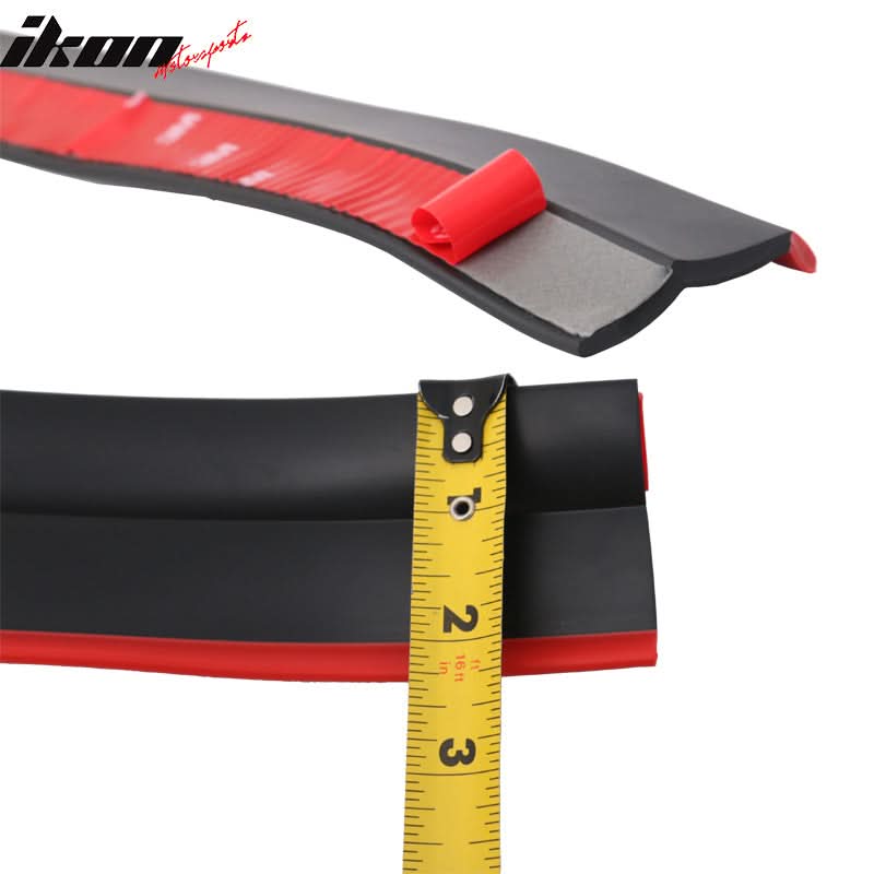 Universal 100" Red Trim Front Lip Splitter Quick Chin Rubber Foam