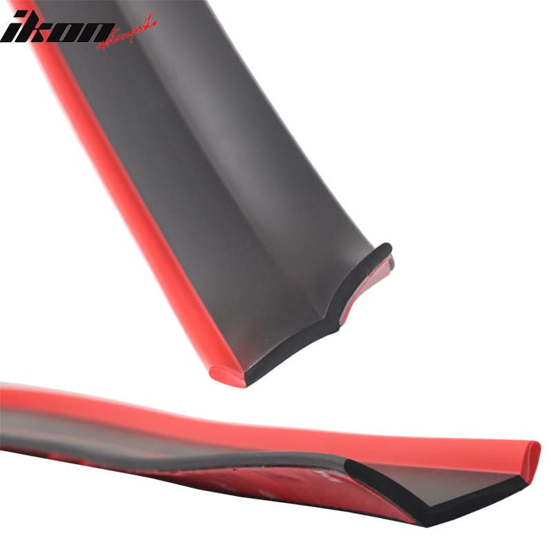 Universal 100" Red Trim Front Lip Splitter Quick Chin Rubber Foam