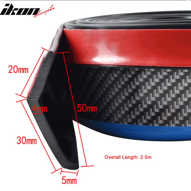 Universal Front Bumper Lip Splitter Chin Spoiler Side Skirt PVC