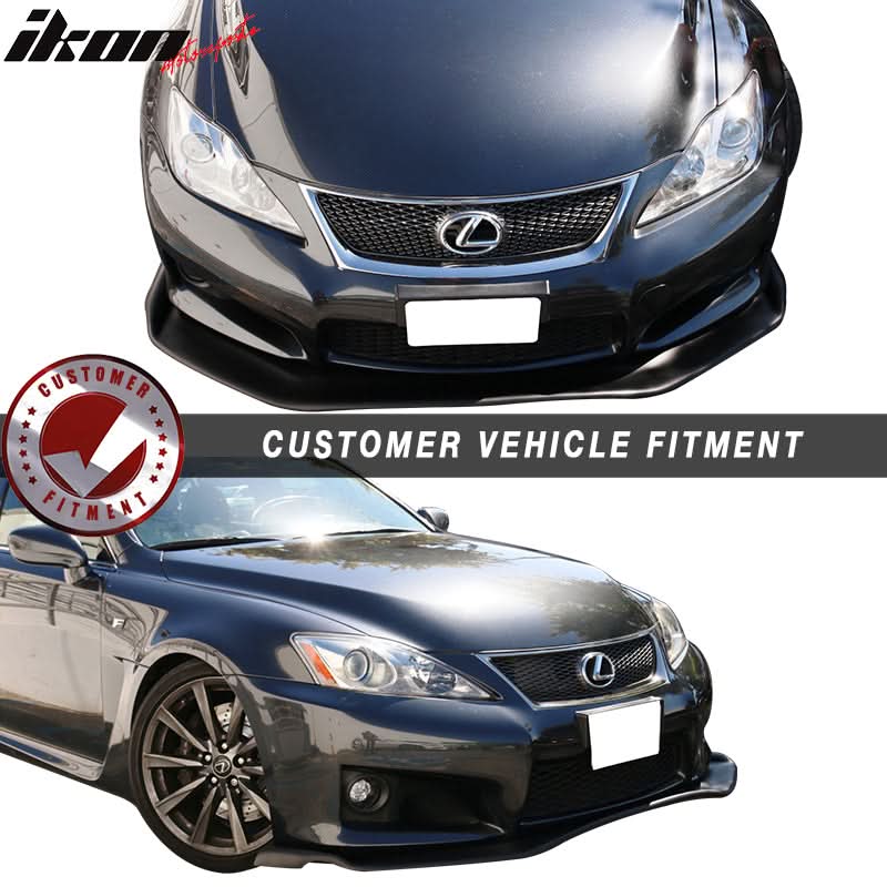 Universal RB 68x20in PP Front Bumper Lip & CF Splitter Rod