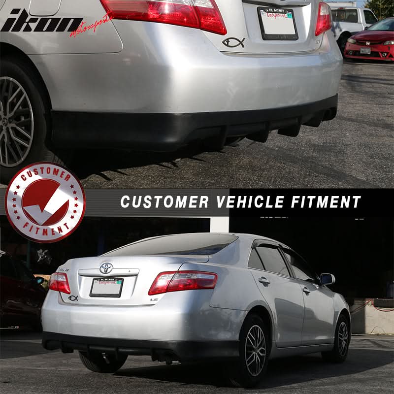 2007-2011 Toyota Camry Ikon Aero Style 4Fin Rear Bumper Diffuser Lip