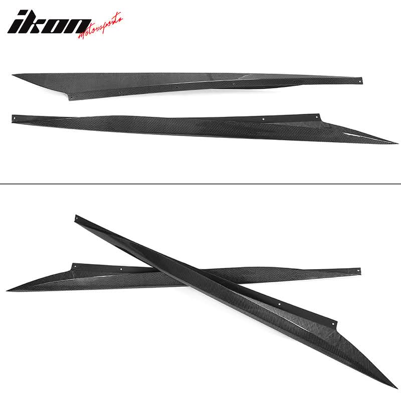 2020-2025 Chevy Corvette C8 Z51 Style Carbon Fiber CF Side Skirts 2PCS