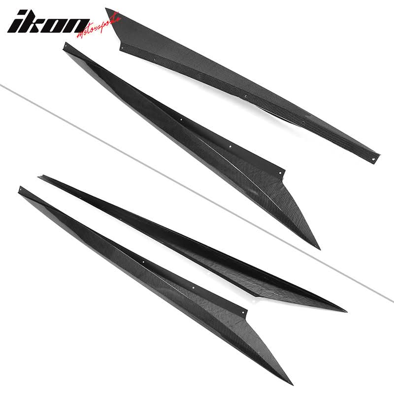 2020-2025 Chevy Corvette C8 Z51 Style Carbon Fiber CF Side Skirts 2PCS