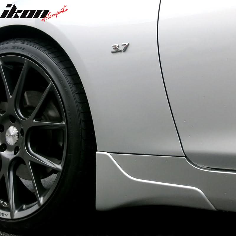 2014-2023 Infiniti Q50 Unpainted 2PC Front Splash Guard Side Skirts PU