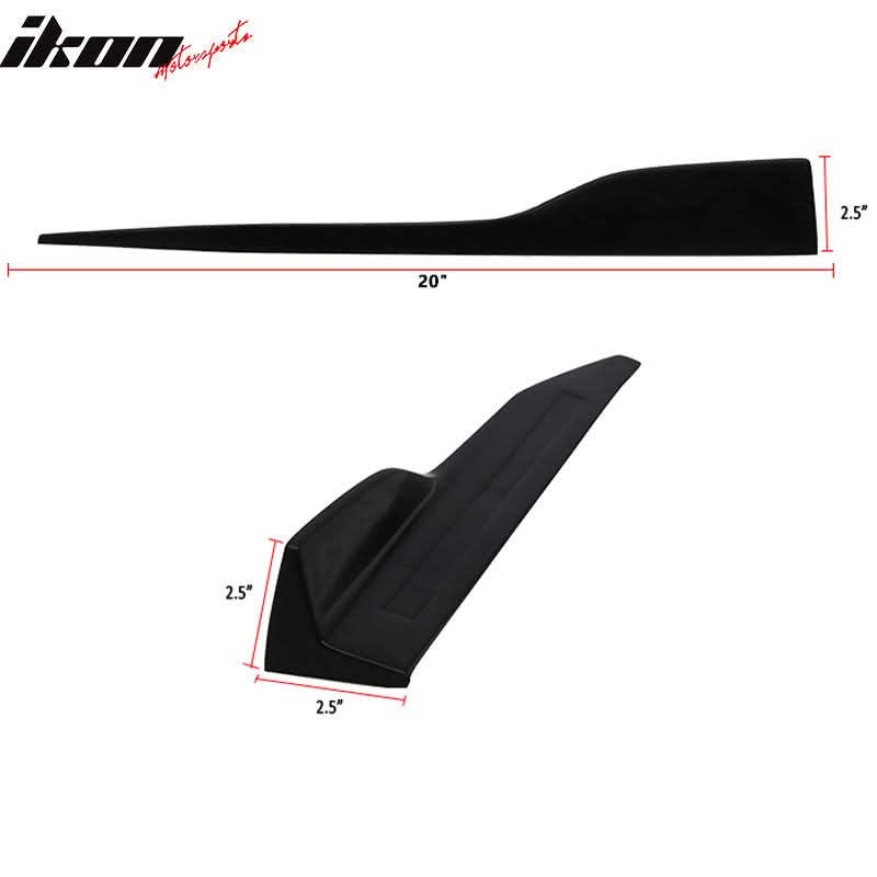 Universal V4 Side Skirts Winglet Wind Blades Rocker Splitter PU 2PC