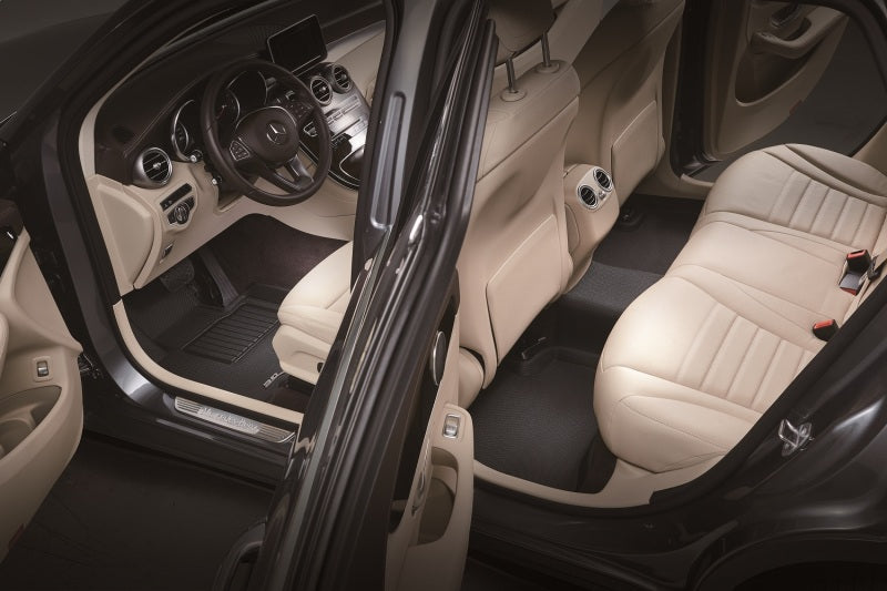 3D MAXpider 2021 GMC YukonXL 7-Seat/Chevrolet Suburban 7-Seat Kagu 1st 2nd 3rd Row Floormats - Black L1GM02901509