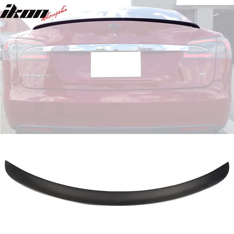 2017-2020 Tesla Model S IKON Front Lip + Trunk Spoiler CF