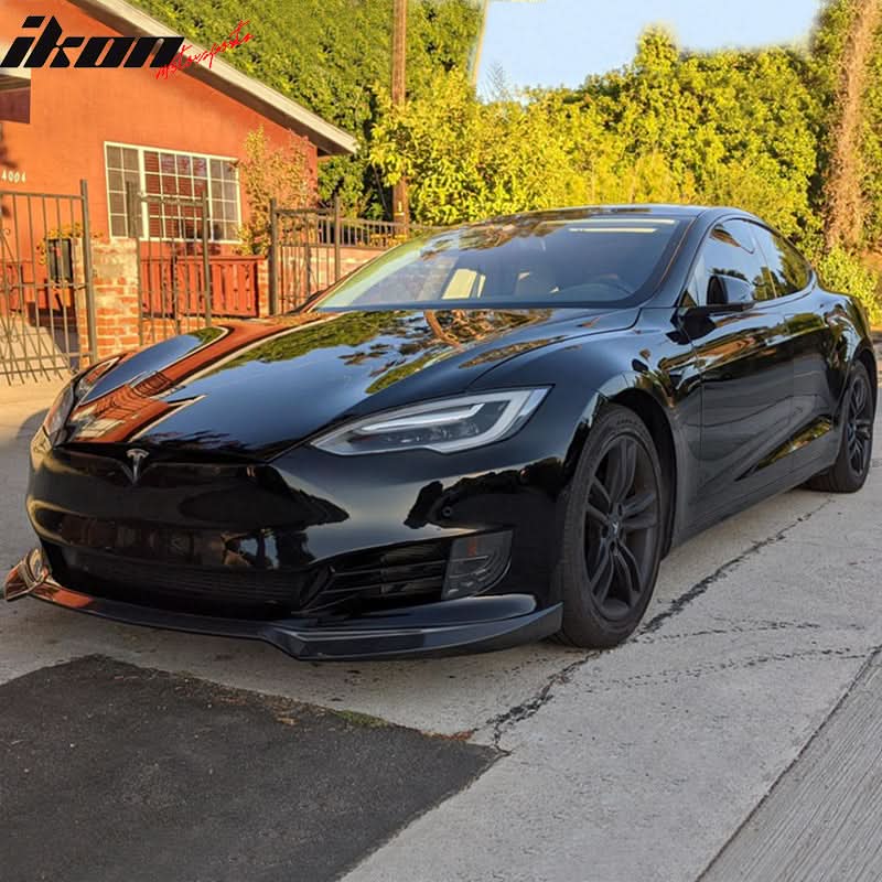 2017-2020 Tesla Model S IKON Front Lip + Trunk Spoiler CF