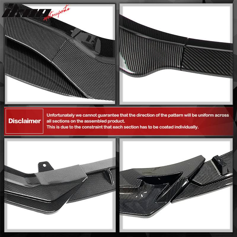 2017-2019 Audi A4 S4 B9 Sedan JC Style Front Bumper Lip Carbon Fiber